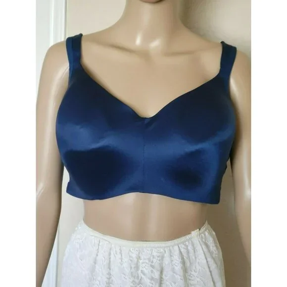 Cacique Wire Free Lightly Lined T-Shirt Bra blue Size 44C - Picture 2 of 8
